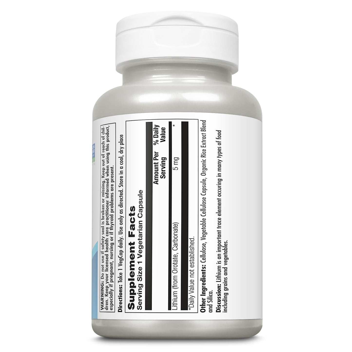 KAL Lithium Orotate 5mg, Low Dose Lithium Supplement for General Wellness Mood Support, Highly Bioavailable, Vegan, 60-Day Guarantee, 180 Servings, 180 VegCaps - PrimeBioHealth - canada supplements