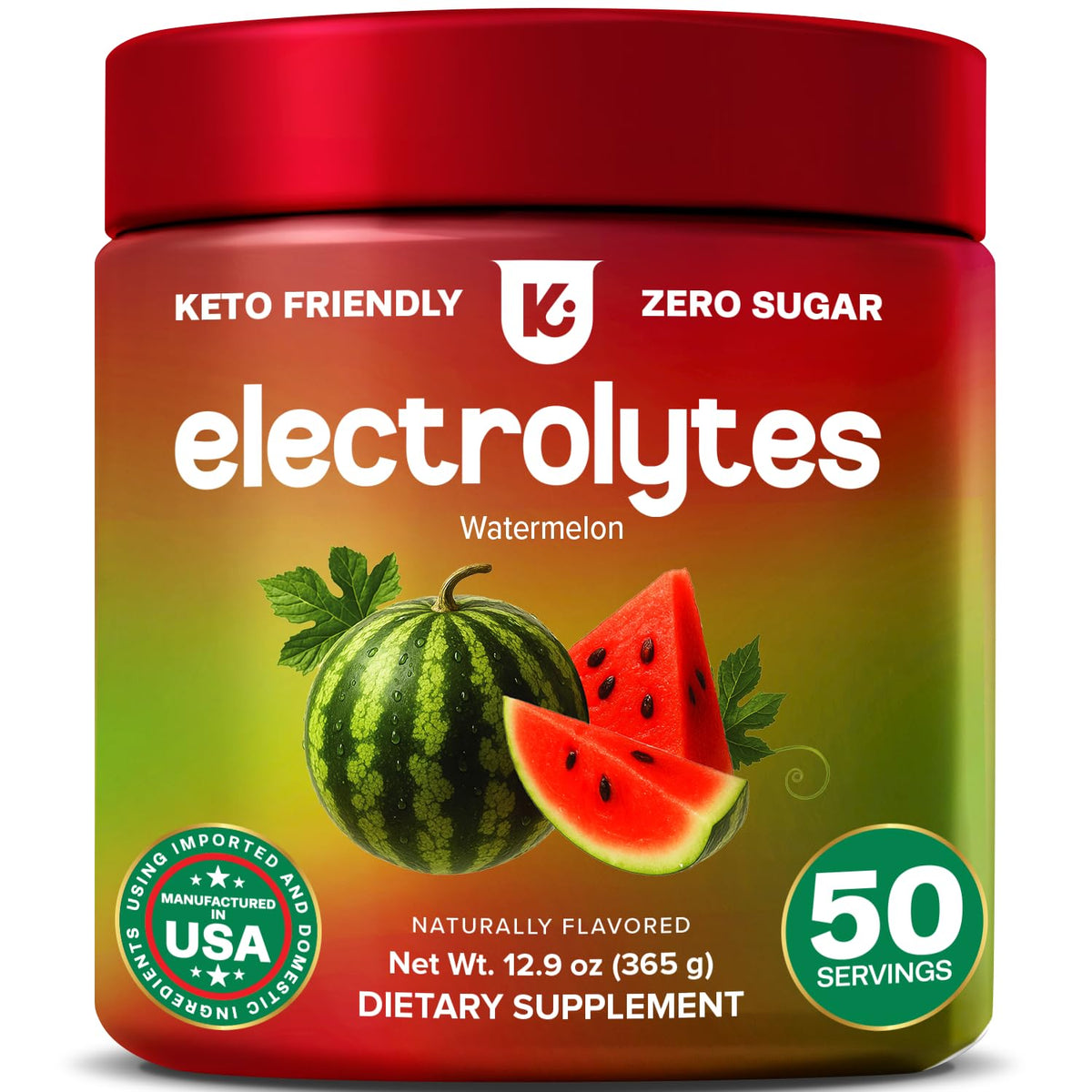 Keppi Electrolytes Powder – Watermelon Flavor – 50 Servings – Electrolytes Powder No Sugar for Hydration – Keto & Fasting Friendly Electrolyte Drink w/Magnesium - PrimeBioHealth - canada supplements