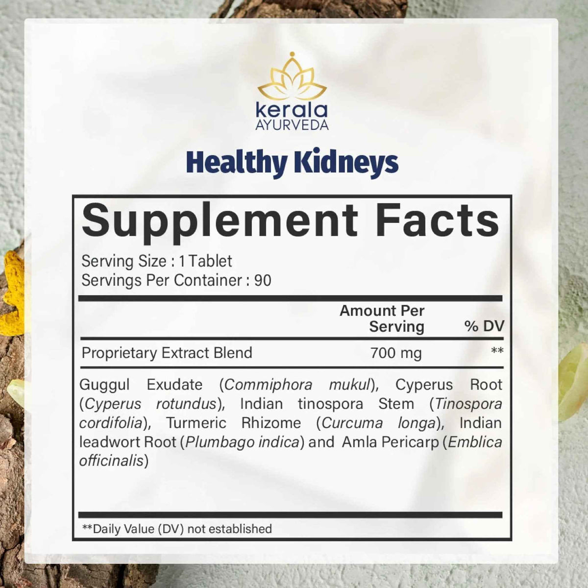 Kerala Ayurveda Healthy Kidney Herbal Tablets | Support Normal Kidney Function and Health | Kidney and Bladder Support | Urinary System Support - 90 Count