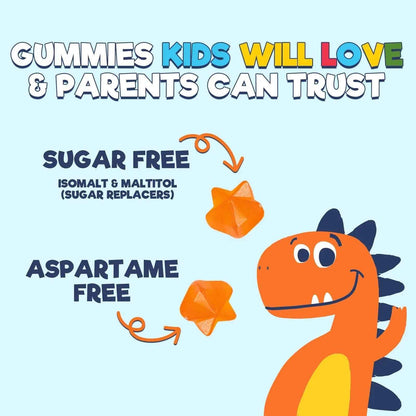Kids Multivitamin Gummies - Improved Sugar-Free Formula - 100% Daily Folate, Kids Vitamins with Essential Vitamins A, C, D3, E, B6, B12