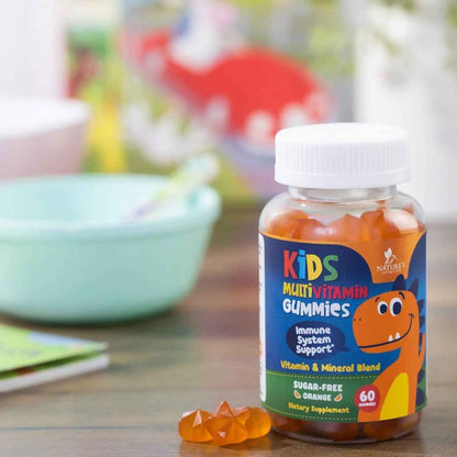 Kids Multivitamin Gummies - Improved Sugar-Free Formula - 100% Daily Folate, Kids Vitamins with Essential Vitamins A, C, D3, E, B6, B12