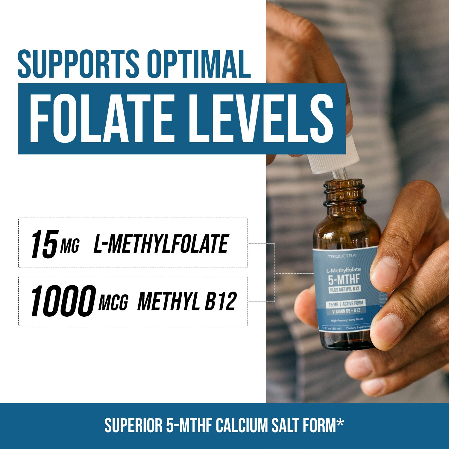 L Methyl Folate 15mg Plus Methyl B12 Cofactor – High Potency, Active 5-MTHF Form - Supports Mood, Methylation, Cognition – Bioactive Forms of Vitamin B9 & B12 (60 Capsules – 60 Servings) - PrimeBioHealth - canada supplements