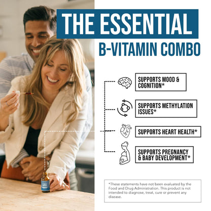 L Methyl Folate 15mg Plus Methyl B12 Cofactor – Organic Berry Flavor, High Potency Liquid Sublingual Active 5-MTHF Form - Supports Mood, Methylation - PrimeBioHealth - canada supplements
