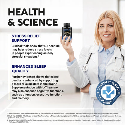 L Theanine 400 mg | L-Theanine Stress Relief | Extra Strength Supplement | Made in USA | Relaxation, Sleep & Calm Support | For Men & Women | Plant Based - PrimeBioHealth - canada supplements