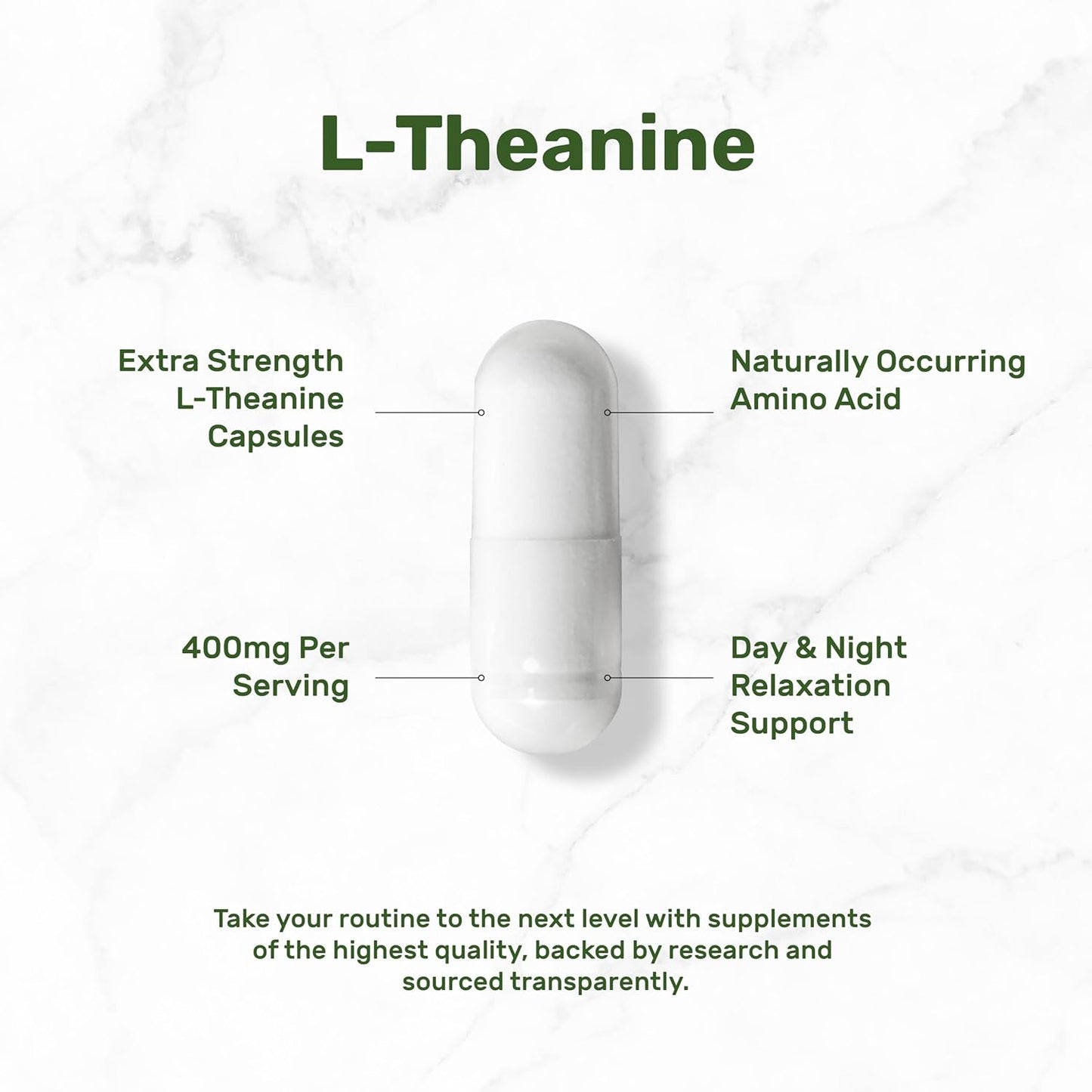 L-Theanine 400mg, 400 Capsules – Extra Strength Theanine Supplement – Amino Acids for Focus & Relaxation Support – Non-GMO & Gluten Free - PrimeBioHealth - canada supplements