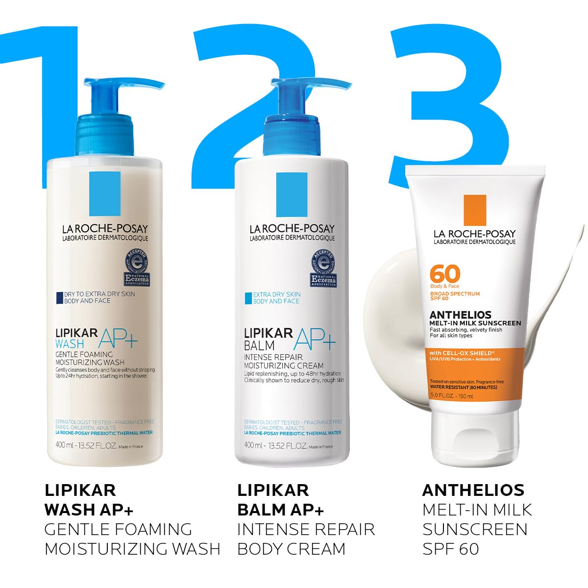 La Roche-Posay Anthelios Melt-In Milk Sunscreen SPF 60, Sunscreen For Body & Face, Broad Spectrum SPF + Antioxidants, Oil Free - PrimeBioHealth - canada supplements
