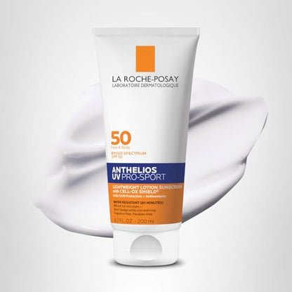 La Roche-Posay Anthelios UV Pro-Sport SPF 50 Sunscreen for Face & Body, Water & Sweat Resistant with Non-Drip Formula, Invisible Broad Spectrum Sunscreen Lotion - PrimeBioHealth - canada supplements