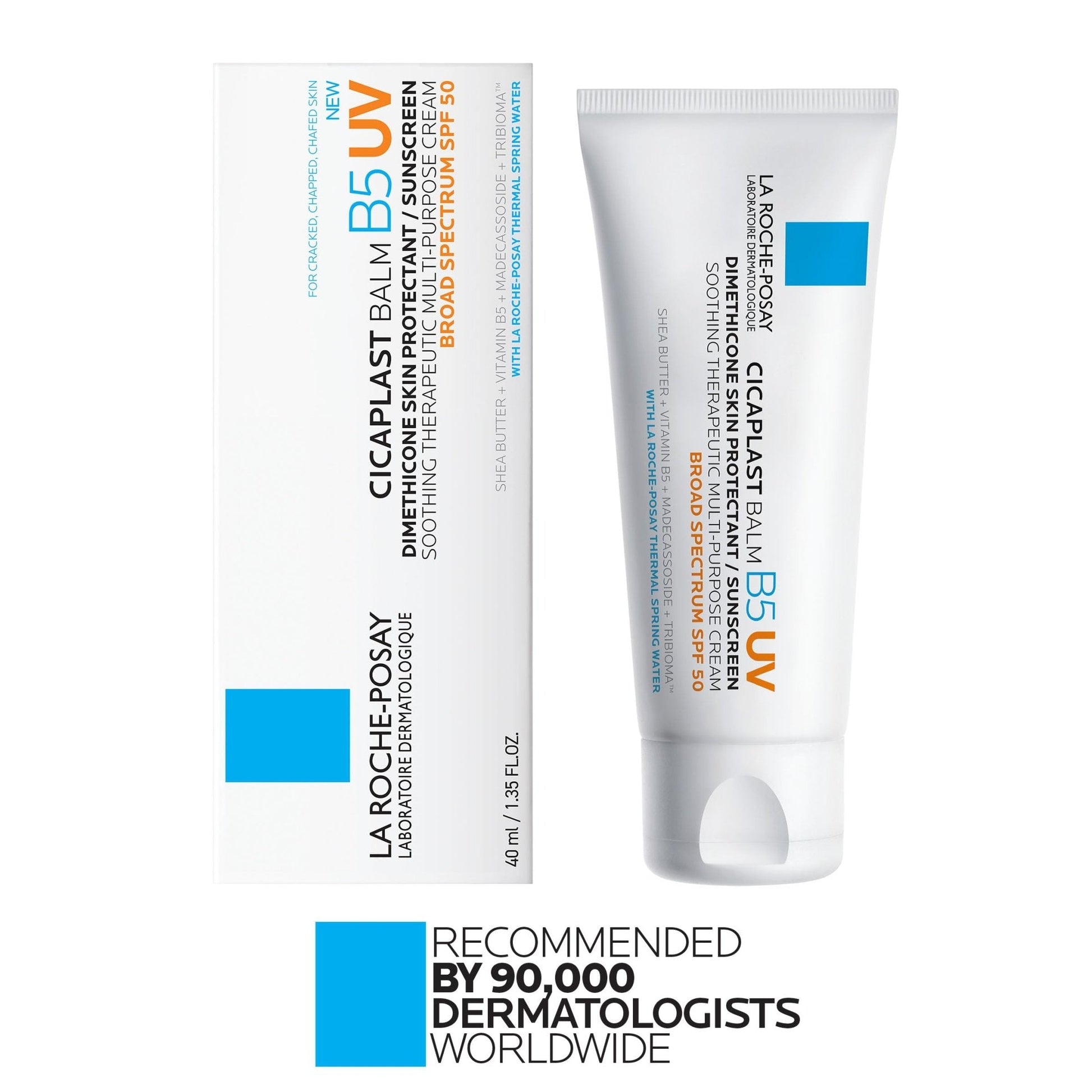 La Roche-Posay Cicaplast Balm B5 UV SPF 50, Vitamin B5 + Shea Butter + Tribioma + Madecassoside + Zinc Oxide Sunscreen - PrimeBioHealth - canada supplements
