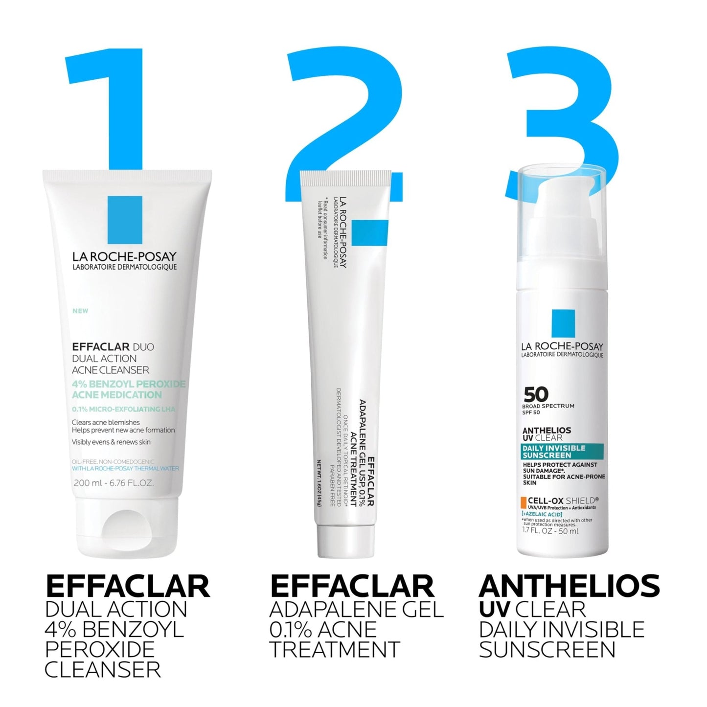 La Roche-Posay Effaclar Dual Acne Face Wash With 4% Benzoyl Peroxide & LHA Exfoliant - PrimeBioHealth - canada supplements