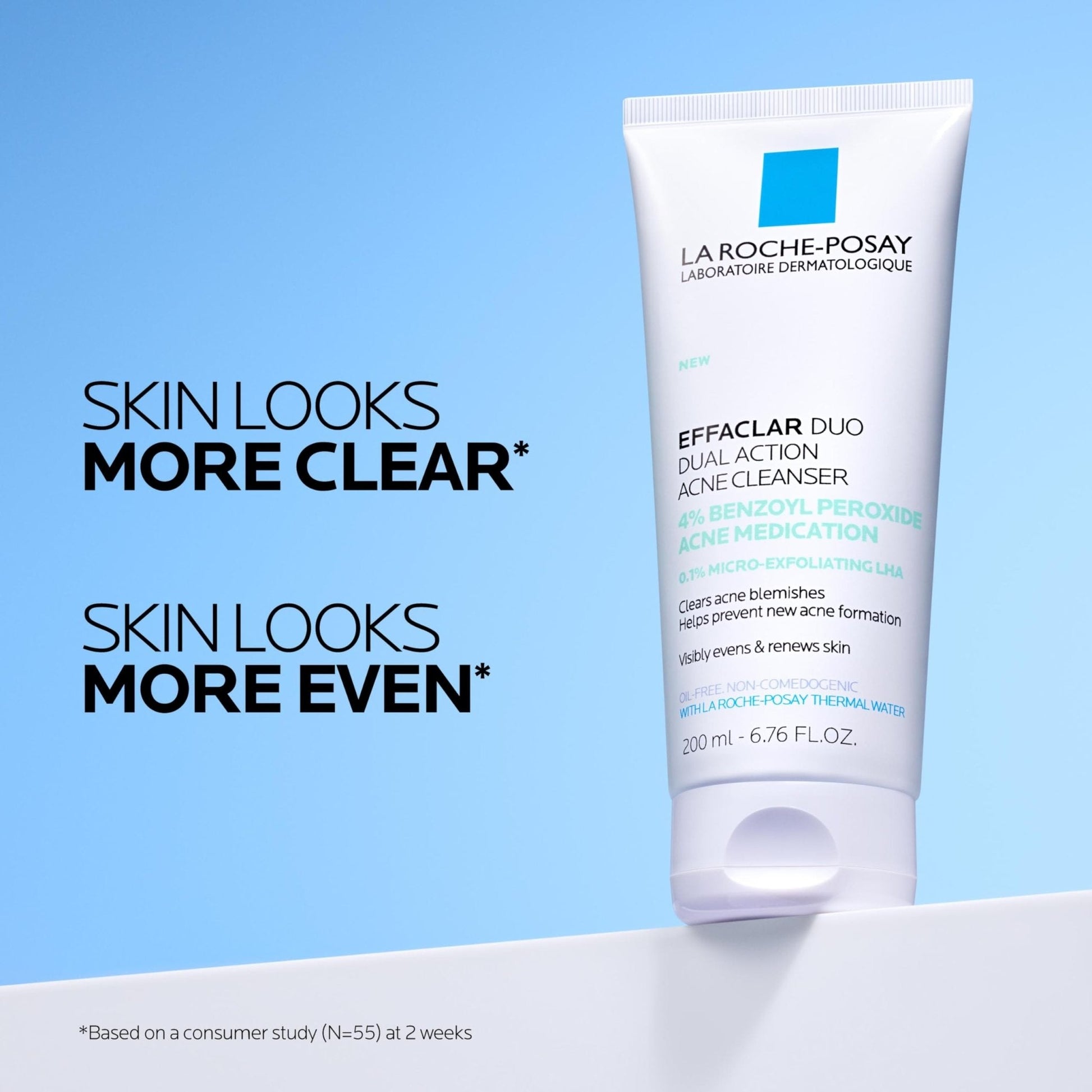 La Roche-Posay Effaclar Dual Acne Face Wash With 4% Benzoyl Peroxide & LHA Exfoliant - PrimeBioHealth - canada supplements