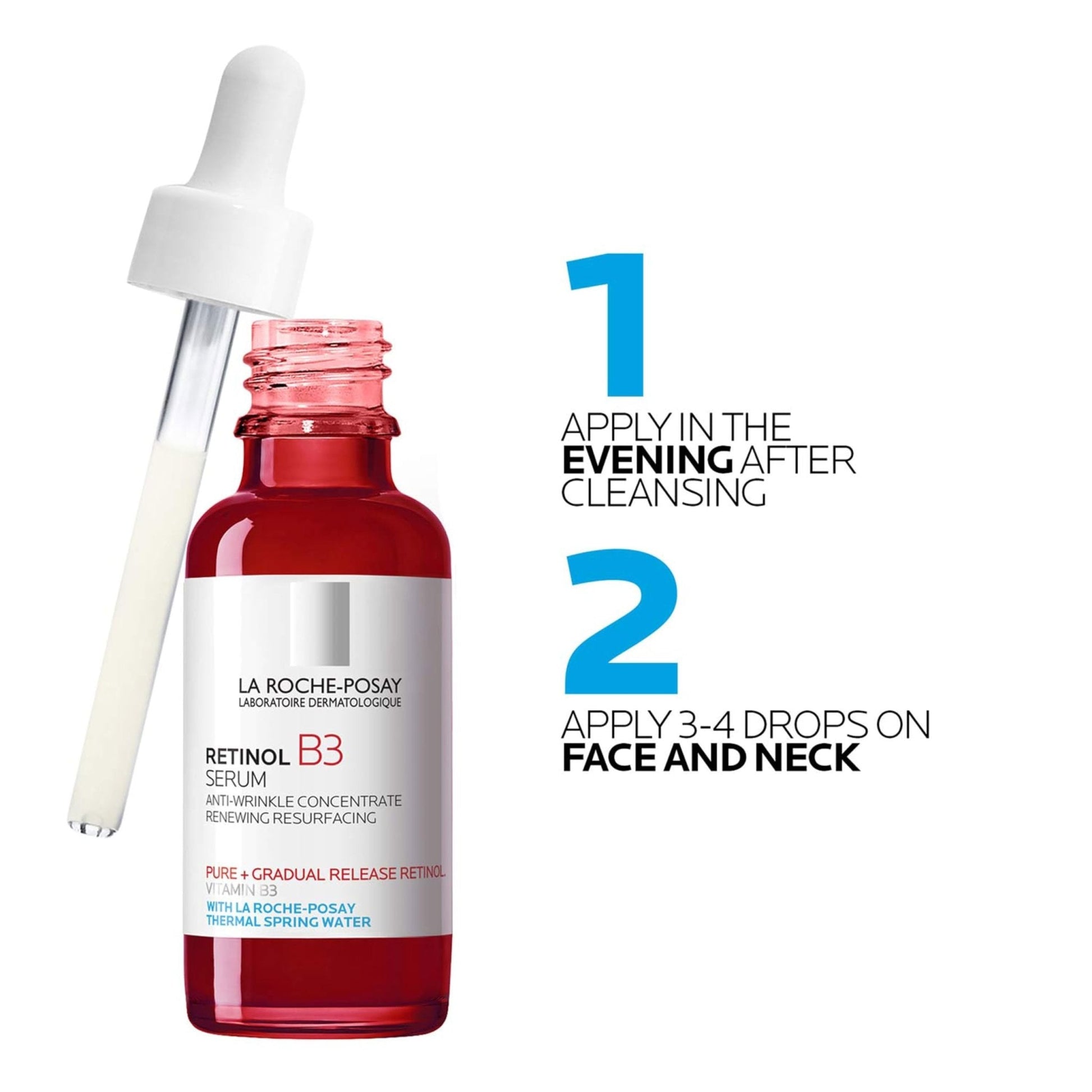 La Roche-Posay Pure Retinol Face Serum with Vitamin B3, Anti Aging Face Serum for Lines, - PrimeBioHealth - canada supplements