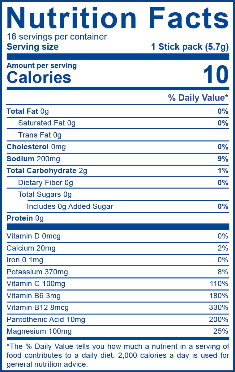 LEAN Hydration Daily Electrolyte Packets Drink Mix | Zero Calories, Zero Sugar Plus Vitamins, Minerals & More | 16 ct (Strawberry Kiwi Melon) - PrimeBioHealth - canada supplements