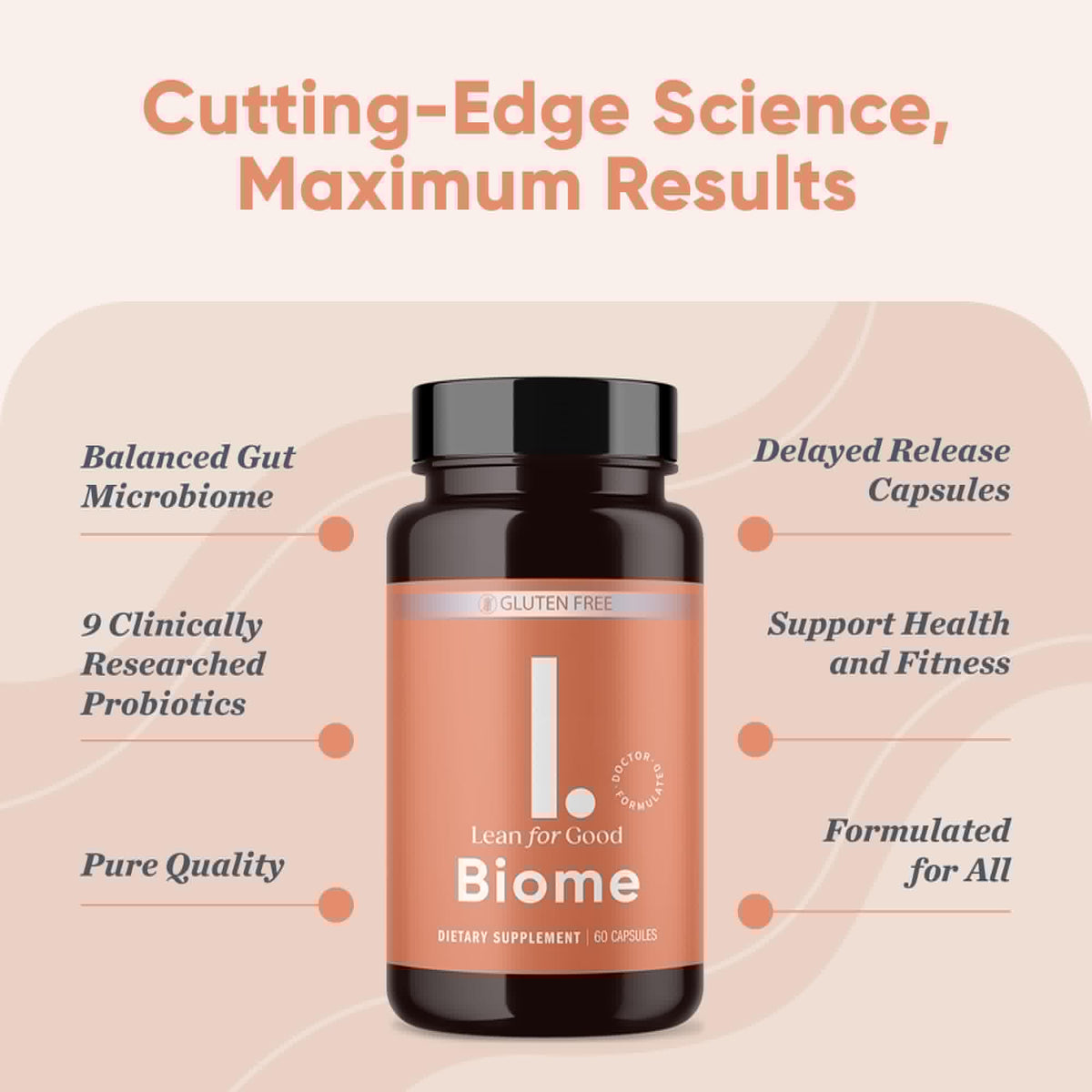 LEANFORGOOD Biome, 9-Strain Probiotic Formula, Supports a Balanced Gut Microbiome, Powerful Gut Probiotics - PrimeBioHealth - canada supplements