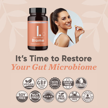 LEANFORGOOD Biome, 9-Strain Probiotic Formula, Supports a Balanced Gut Microbiome, Powerful Gut Probiotics - PrimeBioHealth - canada supplements