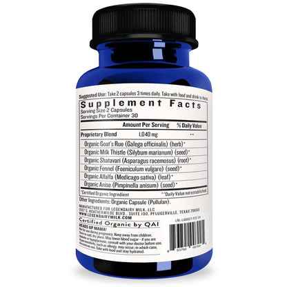 Legendairy Milk Liquid Gold Lactation Support | Lactation Supplement with Organic Goats Rue, Milk Thistle, Shatavari, Fennel, Alfalfa & Anise - PrimeBioHealth - canada supplements
