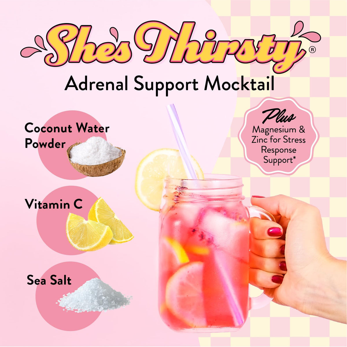 Legendairy Milk She’s Thirsty – Strawberry Lemonade, No Sugar Added Electrolytes Powder Packets–Coconut Water Mix for Women, Instant Hydration Packets, - PrimeBioHealth - canada supplements