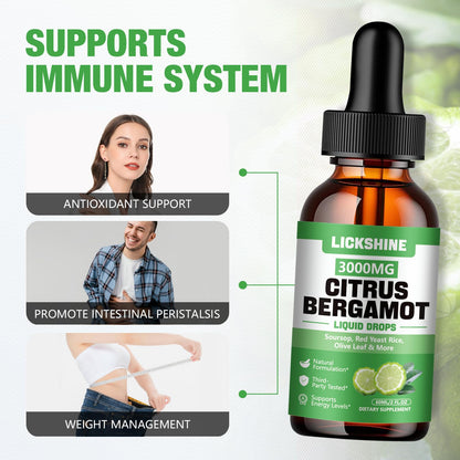 lickshine 2 Pack 3000mg Citrus Bergamot Liquid Drops - High Absorption - Cholesterol Lowering Supplement for Immune Support Anti-Aging, - PrimeBioHealth - canada supplements