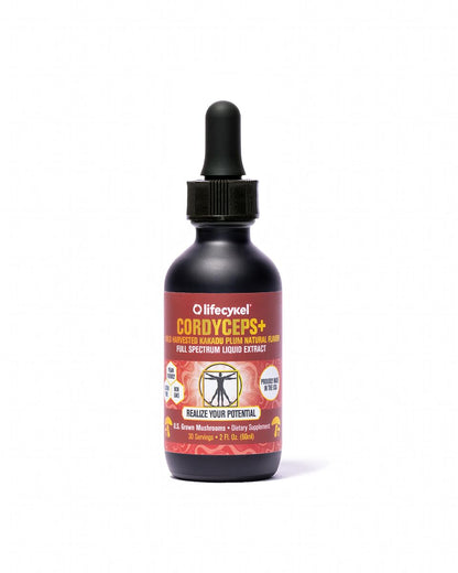 Life Cykel Cordyceps Mushroom Extract with Kakadu Plum - Energy, Stamina & Vitality Support, Natural Aging Supplement - Non-GMO and Vegan Tincture - 4Fl Oz - PrimeBioHealth - canada supplements