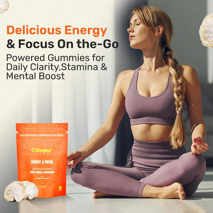 Life Cykel Premium Mushroom Extract Liquid Bundle – Lion’s Mane, Cordyceps, Reishi, Chaga, Turkey Tail & Shiitake (1oz Each) with Included Energy Gummies (10-Count), for Vitality & Mental Clarity - PrimeBioHealth - canada supplements