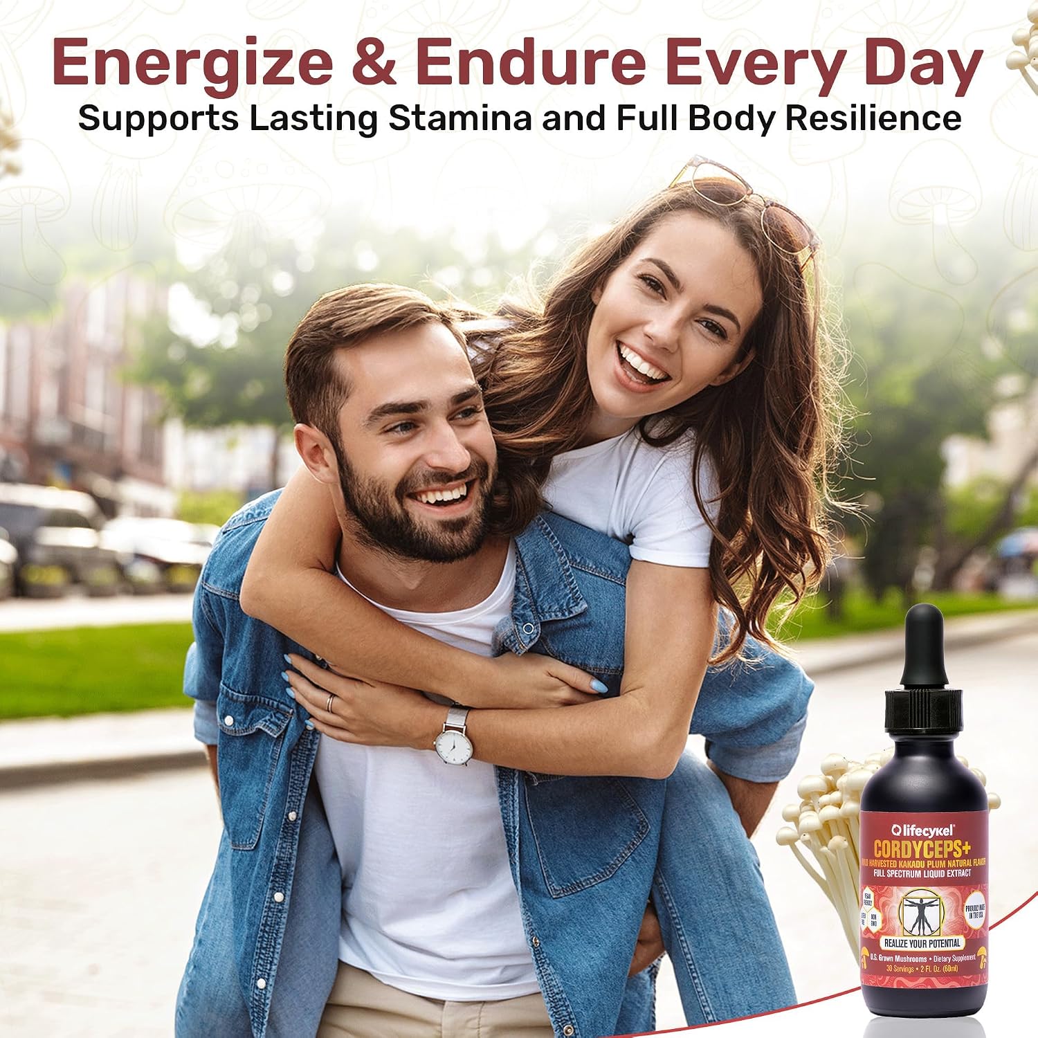 Life Cykel Premium Mushroom Extract Liquid Bundle – Lion’s Mane, Cordyceps, Reishi, Chaga, Turkey Tail & Shiitake (1oz Each) with Included Energy Gummies (10-Count), for Vitality & Mental Clarity - PrimeBioHealth - canada supplements