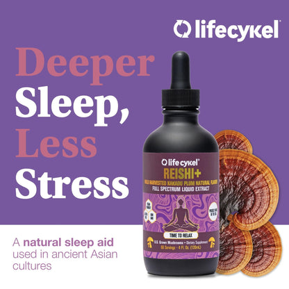 Life Cykel - Reishi Mushroom Extract with Wild Kakadu Plum - Potent Immune & Sleep Support Supplement, Vitamin-C Rich Adaptogen Mushroom Drops - 4 Fl Oz - PrimeBioHealth - canada supplements
