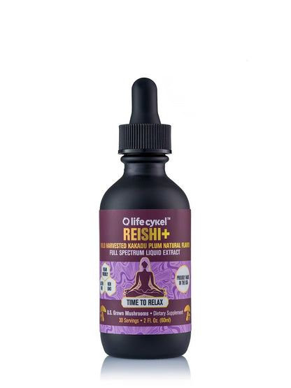 Life Cykel - Reishi Mushroom Extract with Wild Kakadu Plum - Potent Immune & Sleep Support Supplement, Vitamin-C Rich Adaptogen Mushroom Drops - 4 Fl Oz - PrimeBioHealth - canada supplements