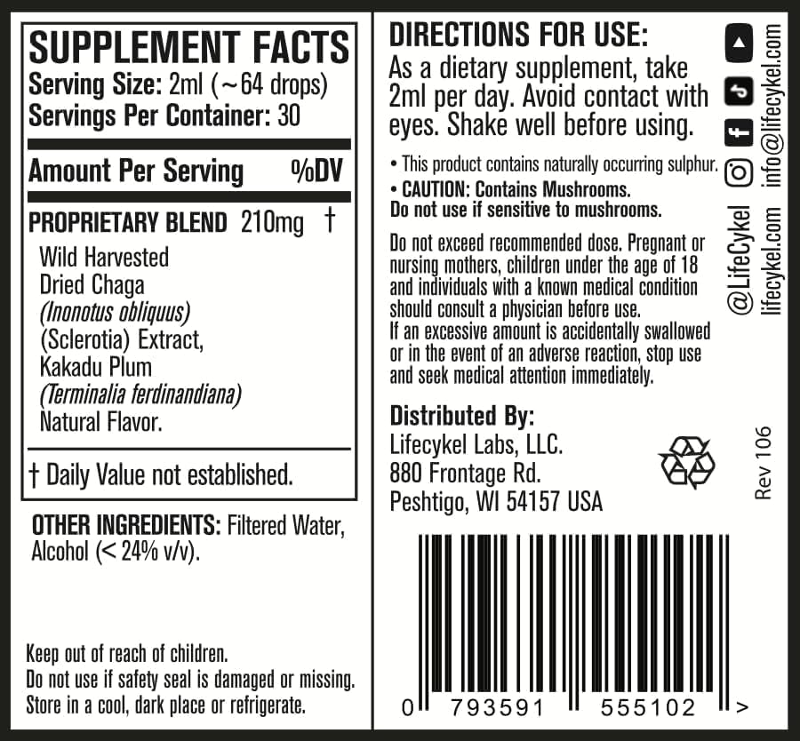 Life Cykel This is It Pack - Chaga, Lion's Mane & Cordyceps Mushroom Extract - Full-Spectrum Mushroom Tincture for Energy, Mental Clarity & Immune Support - Vegan, Non-GMO- 2Fl/Oz Per Bottle - PrimeBioHealth - canada supplements