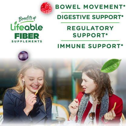 Lifeable Prebiotic Fiber Gummies for Adults | 5g | Great Tasting Fiber Supplement Gummies | Prebiotic Gummies for Digestive Health - PrimeBioHealth - canada supplements