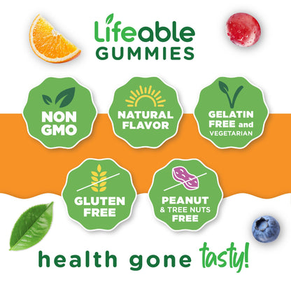 Lifeable Prebiotic Fiber Gummies for Adults | 5g | Great Tasting Fiber Supplement Gummies | Prebiotic Gummies for Digestive Health - PrimeBioHealth - canada supplements