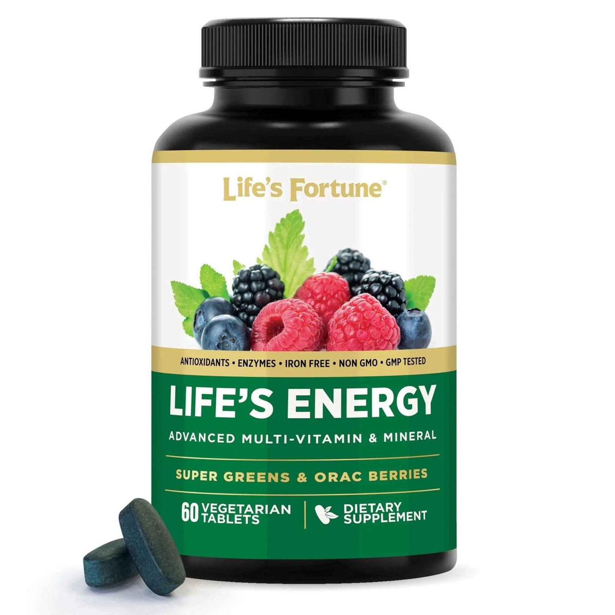 Life's Energy Advanced Daily Multivitamin for Men & Women, Energy and Immune Support Supplement with Super Greens, Antioxidants, Enzymes