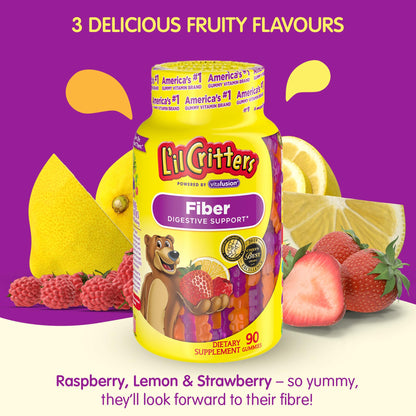 L’il Critters Fiber Daily Gummy Supplement for Kids, for Digestive Support, Berry and Lemon Flavors, 90 Gummies - PrimeBioHealth - canada supplements