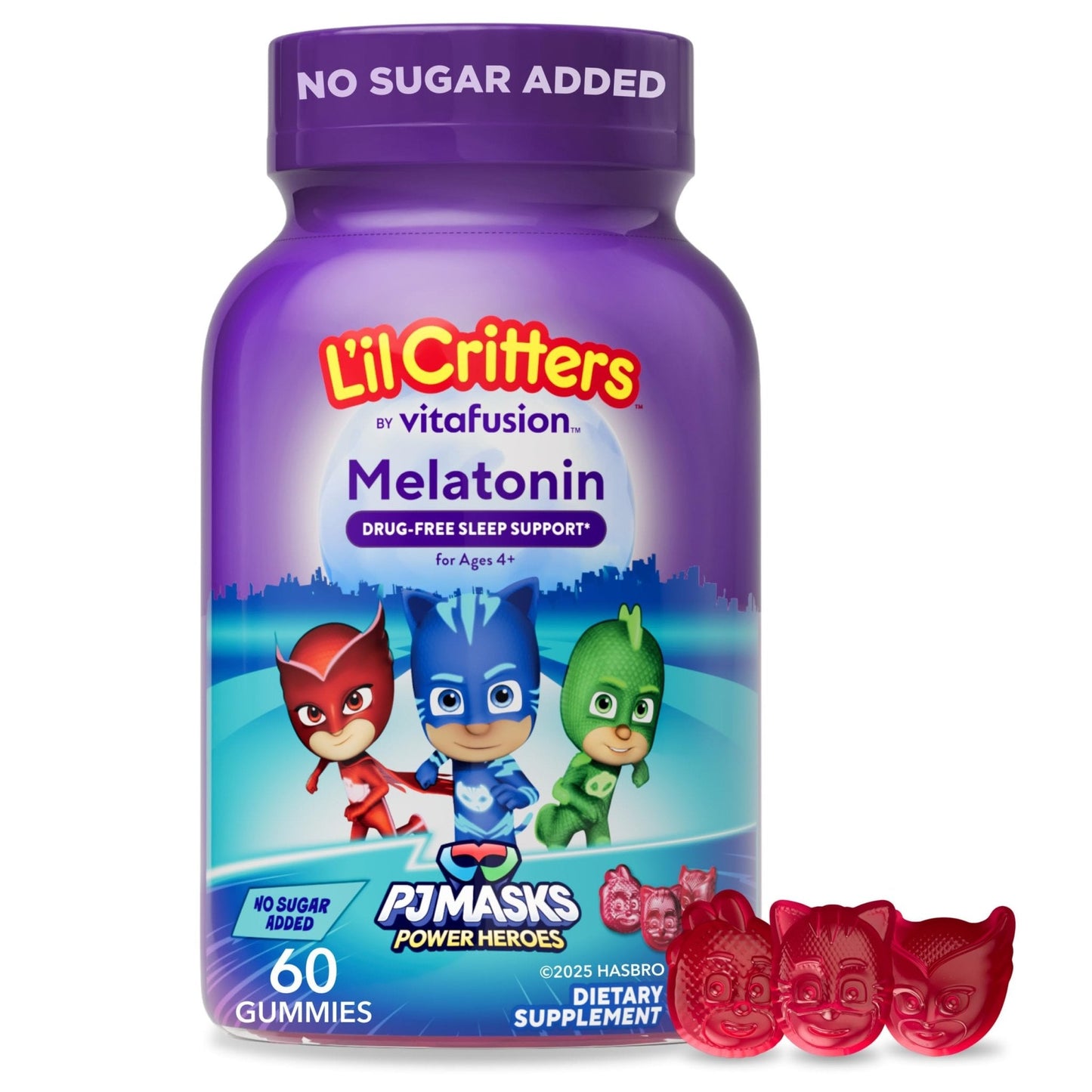 L'il Critters PJ Masks Melatonin Gummy Supplements, 60 Gummies - PrimeBioHealth - canada supplements