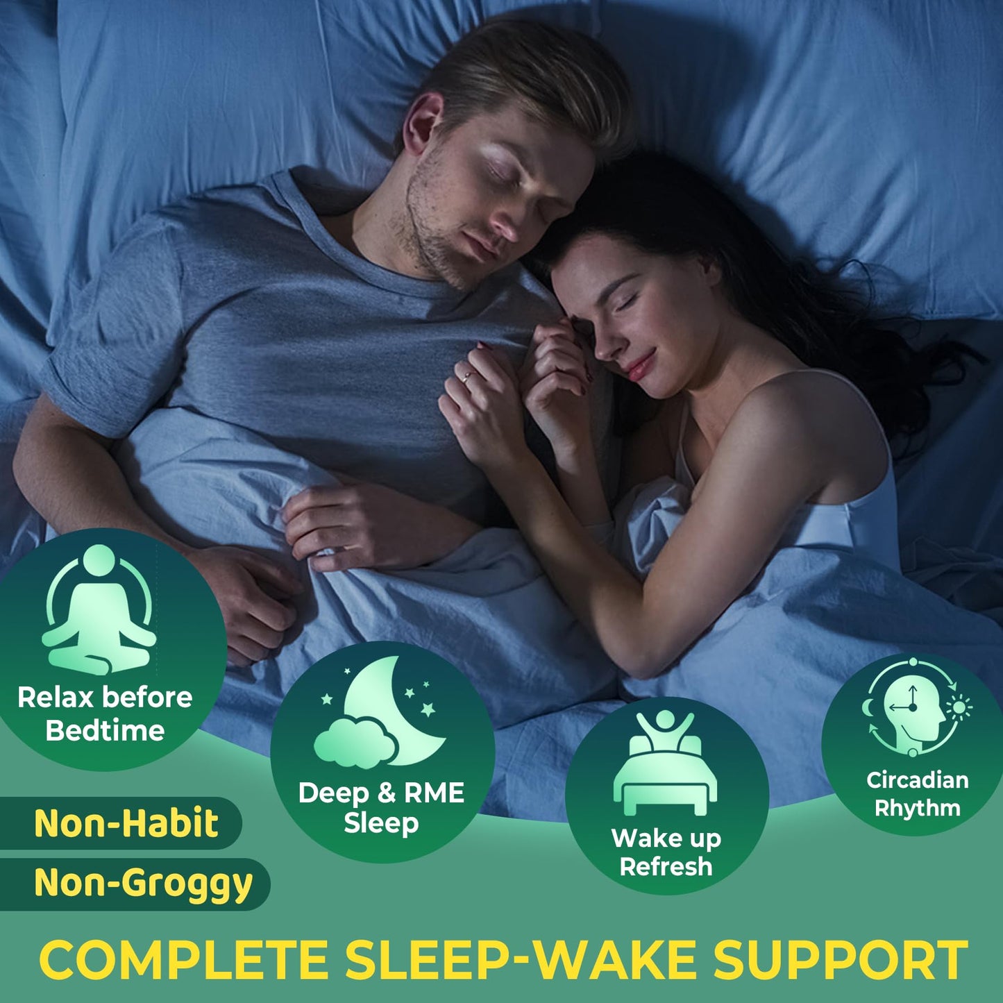 Liposomal L-Theanine 200mg Magnesium Glycinate 400mg Gummies with GABA, 5HTP, Apigenin, Vitamin B6 & D3, Ashwagandha, Lemon Balm Leaf, Melatonin Free Sleep - PrimeBioHealth - canada supplements