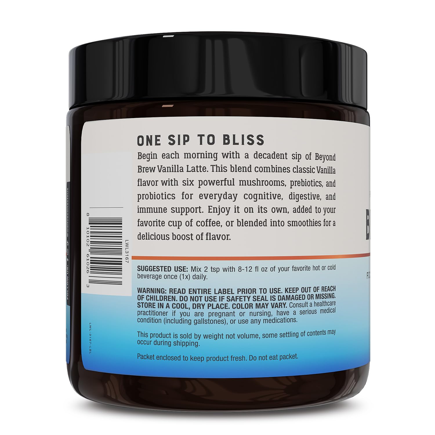 Live Conscious Beyond Brew - Coffee Alternative - Low Caffeine - Mushroom Complex w/Lion’s Mane, Reishi, Cordyceps & Chaga for Sustained Focus, Energy & Immunity - w/Prebiotics & Probiotics - 30 - PrimeBioHealth - canada supplements