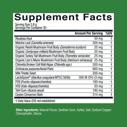 Live Conscious Beyond Greens & Collagen Peptides Peach Mango| Mushroom Coffee Alternative Low Caffeine + Hair, Skin, Nail, and Joint Support - PrimeBioHealth - canada supplements
