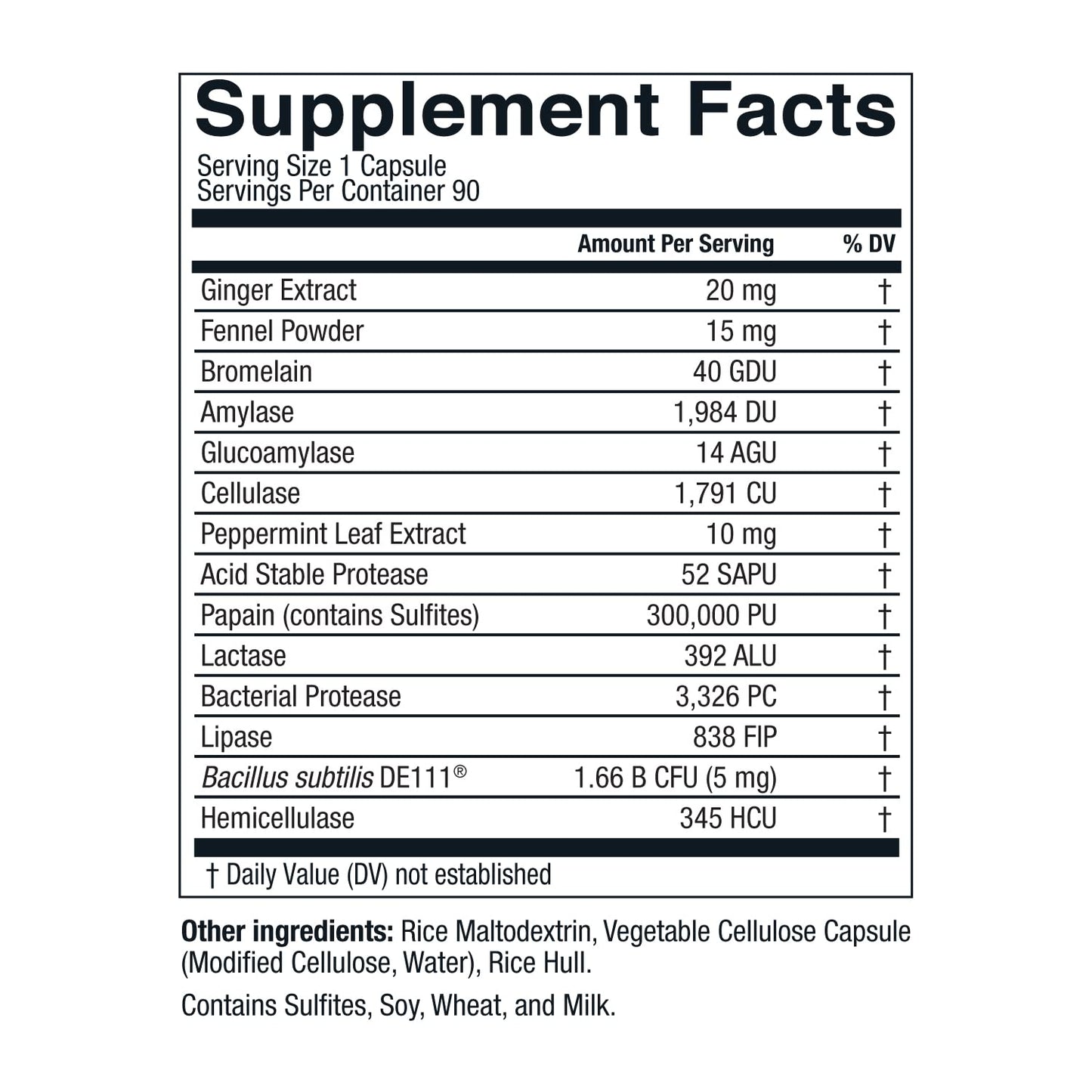 Live Conscious DigestWell Immediate Support - Fast-Acting Digestive Support | Broad Spectrum Enzyme, Probiotic & Herbal Formula - Decreases Everyday Gas & Bloating - 90 Capsules - PrimeBioHealth - canada supplements