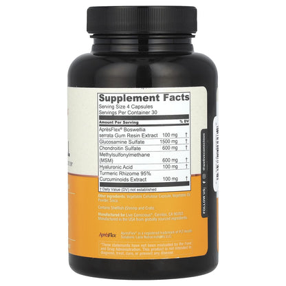 Live Conscious Glucosamine Chondroitin with MSM, Hyaluronic Acid, and More - MoveWell Joint Health Supplement - PrimeBioHealth - canada supplements
