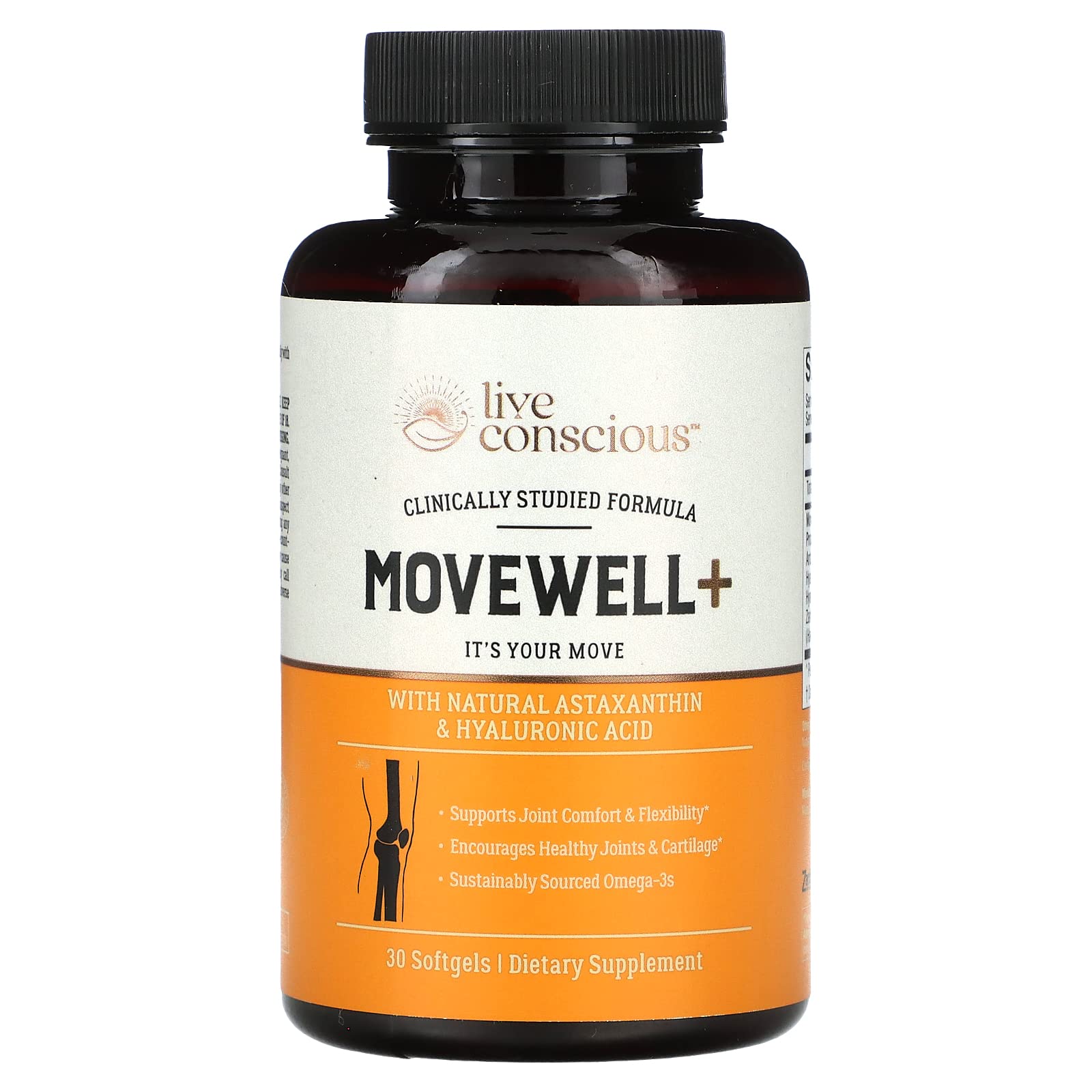Live Conscious Glucosamine Chondroitin with MSM, Hyaluronic Acid, and More - MoveWell Joint Health Supplement - PrimeBioHealth - canada supplements