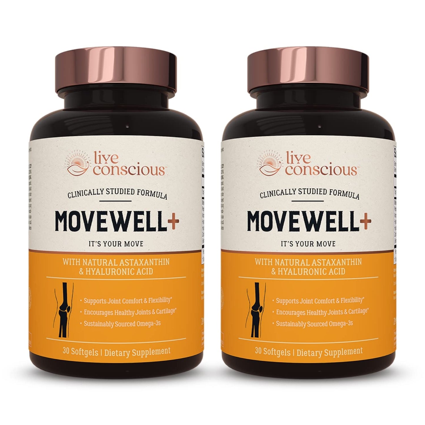 Live Conscious Glucosamine Chondroitin with MSM, Hyaluronic Acid, and More - MoveWell Joint Health Supplement - PrimeBioHealth - canada supplements