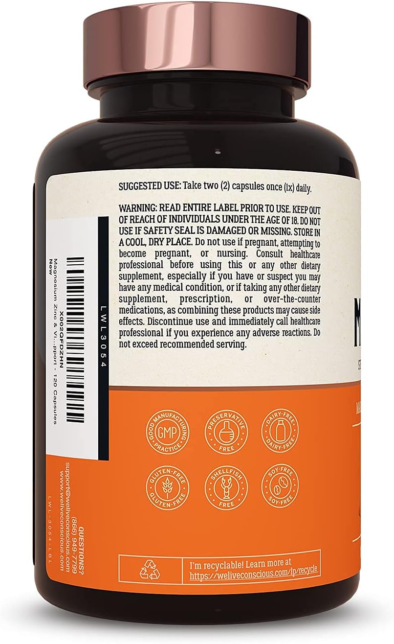 Live Conscious OmegaWell Fish Oil & MagWell Magnesium Zinc & Vitamin D3 | Bone & Heart Health, Immune System Support + Heart, Brain & Joint Support - PrimeBioHealth - canada supplements
