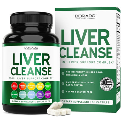 Liver Cleanse Detox & Repair (27 in 1 Formula - Milk Thistle, Dandelion Root, Turmeric, Artichoke Extract & More) - Detox Cleanse Supplement, - PrimeBioHealth - canada supplements