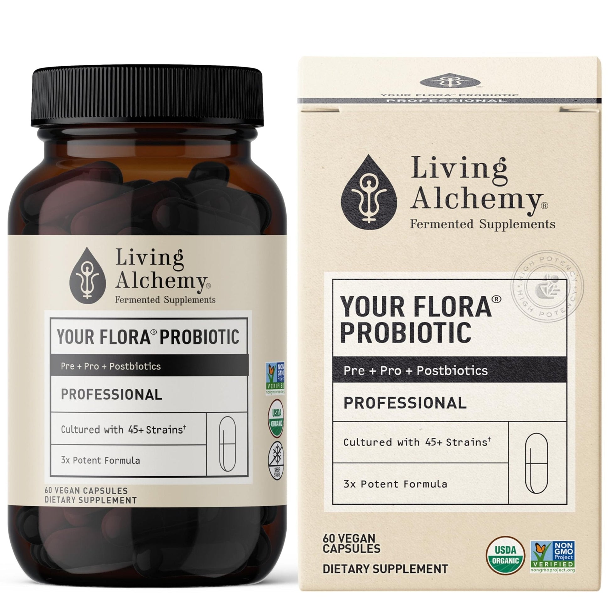 Living Alchemy Gut Health Supplements for Men & Women - Your Flora Probiotic Professional Digestion Supplement with Fermented Soybean, Prebiotics, - PrimeBioHealth - canada supplements