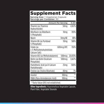 Livingood Daily Vitamin B Complex Capsules for Men and Women, Methylated B12 & Folate, 11 Active Forms Including B1 B2 B3 B5 B6 & Biotin, Gluten Free - PrimeBioHealth - canada supplements