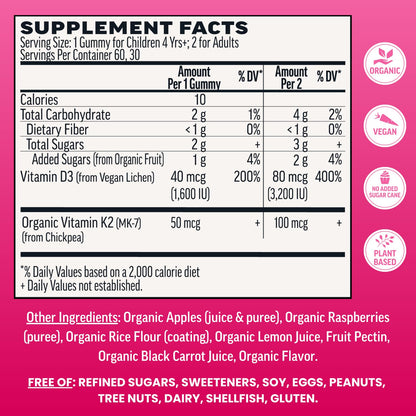 Llama Naturals Vitamin D3, Vegan, Organic Immune Support Supplement, Vitamin D Gummies for Adults and Kids, Real Fruit Gummy Vitamins, Promotes Bone Health - PrimeBioHealth - canada supplements