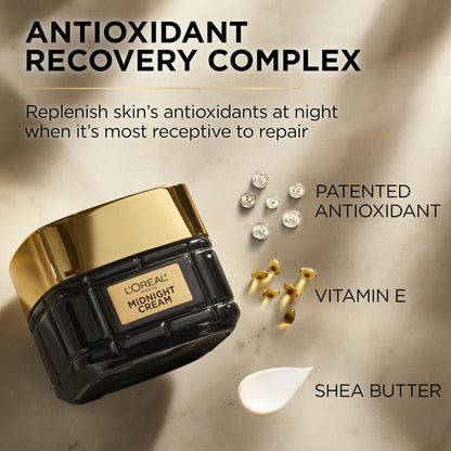 L'Oreal Paris Age Perfect Anti-Aging Midnight Cream, Face Moisturizer to Reduce Wrinkles and Firm Skin, 1.7oz + Serum Sample - PrimeBioHealth - canada supplements