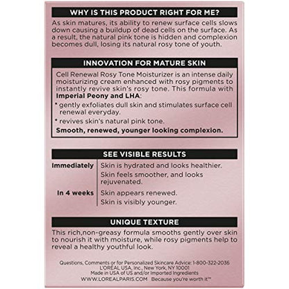 L'Oreal Paris Age Perfect Rosy Tone Anti-Sagging Face Moisturizer, Renew & Revive Healthy Tone, 1.7 oz (Packaging May Vary) - PrimeBioHealth - canada supplements
