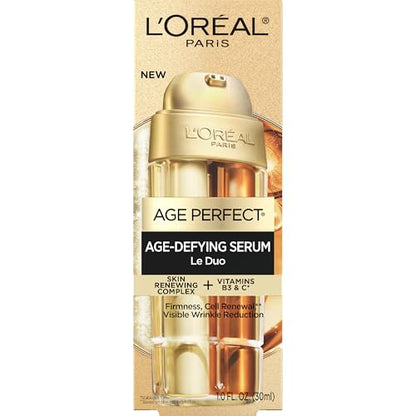 L'Oreal Paris Age Perfect Serum Le Duo, Brightening, Firming and Anti-Aging Serum for Face with Collagen Peptide - PrimeBioHealth - canada supplements