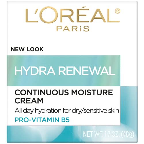 L'Oreal Paris Skincare Hydra-Renewal Face Moisturizer with Pro-Vitamin B5 for Dry Sensitive Skin, All-Day Hydration, 1.7 Oz - PrimeBioHealth - canada supplements