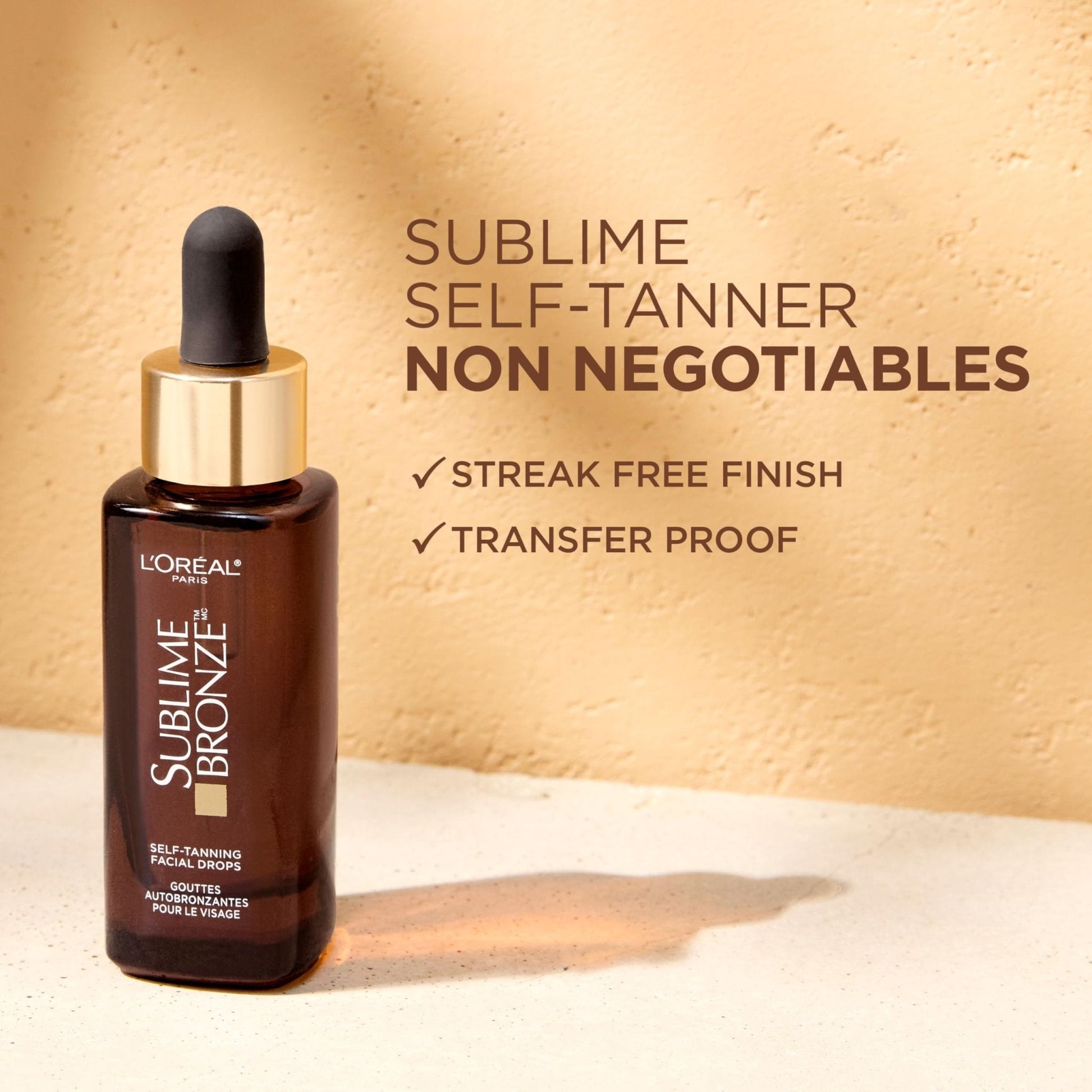 L'Oreal Paris Sublime Bronze Self Tanning Facial Drops with Hyaluronic Acid, Gradual Tan, Fragrance-Free, 1 fl. Oz - PrimeBioHealth - canada supplements