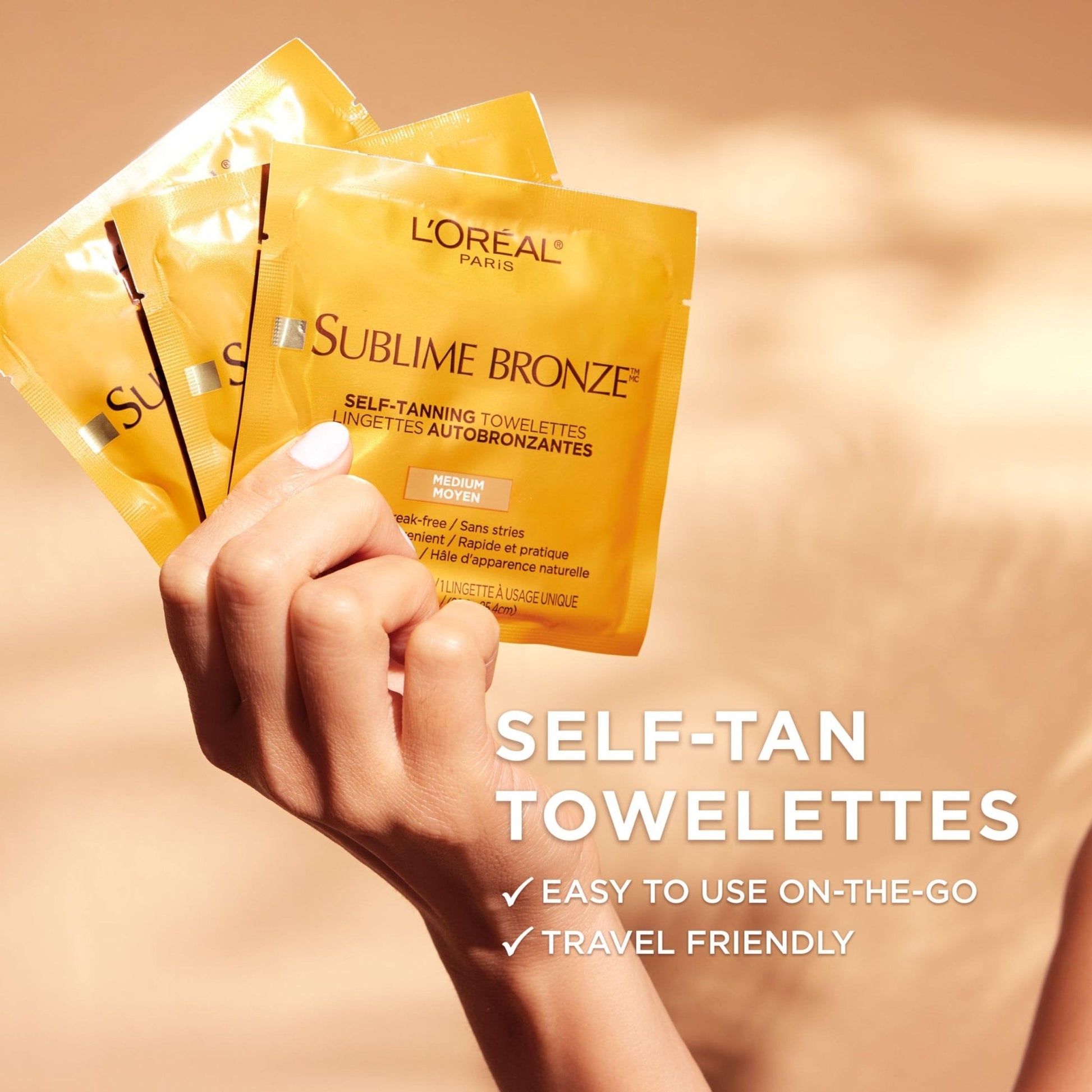 L'Oreal Paris Sublime Bronze Self Tanning Towelettes, Streak-Free, Natural Looking Tan, 6 ct - PrimeBioHealth - canada supplements